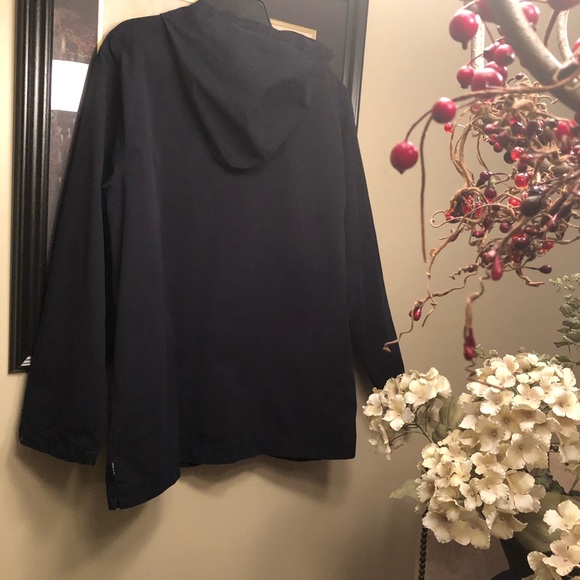 MENS BLASSPORT Navy hooded jacket size L - Picture 2 of 3